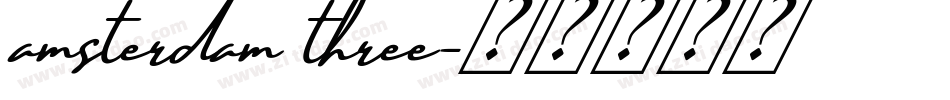 amsterdam three字体转换
